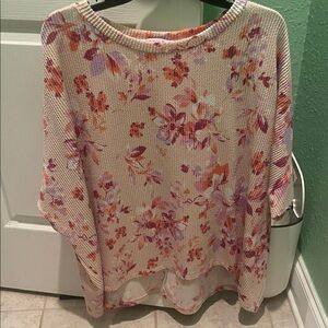 Floral Knit Women's Blouse